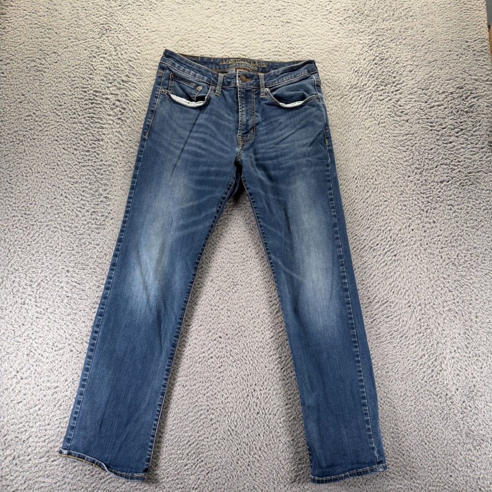 American Eagle Outfitters Extreme Flex Jeans Mens 30x28 Blue Denim Straight Leg